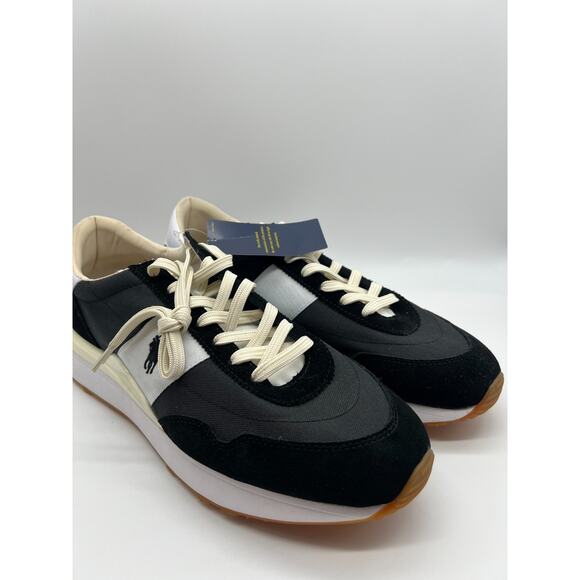 Polo Ralph Lauren Train 89 Black/White Sneakers Men's Size 14 NEW - Picture 6 of 12